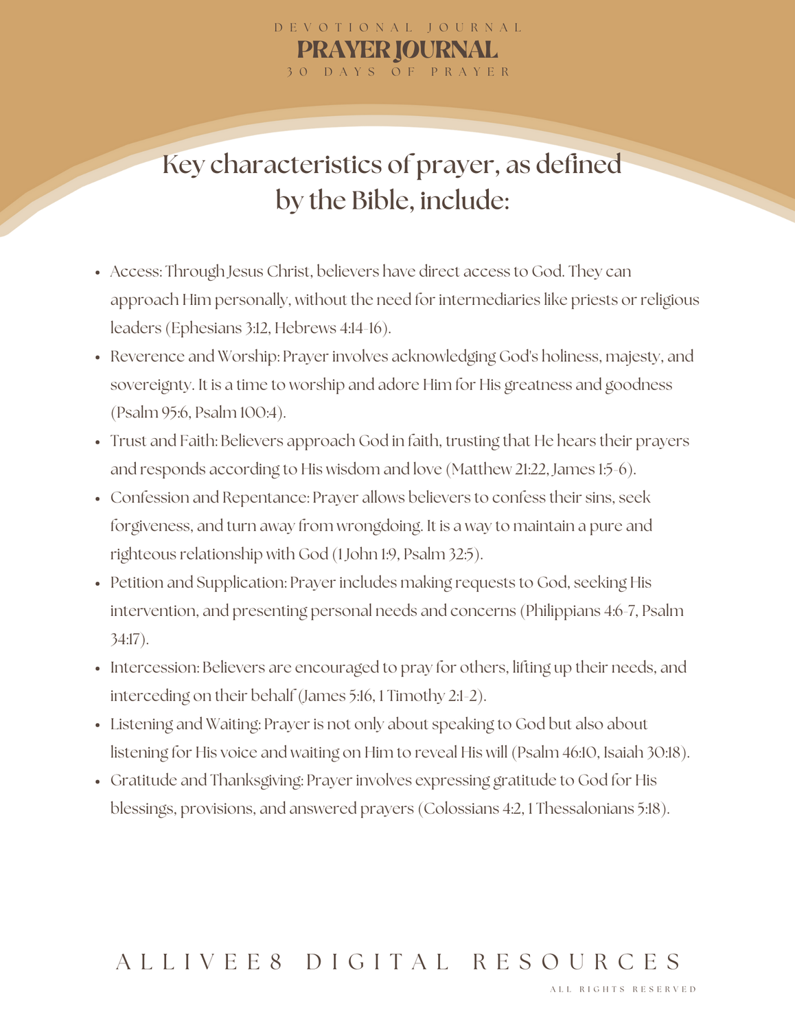 ADR 30 Day Prayer Journal