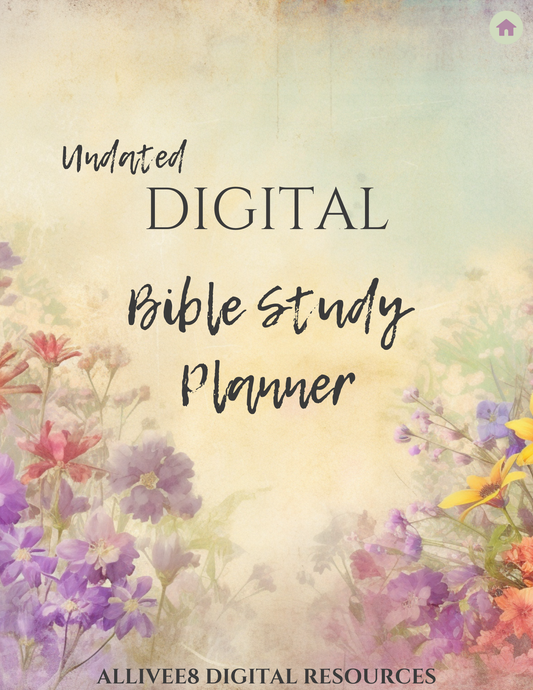 Undated Digital Bible Study Planner w/ Setup Guide