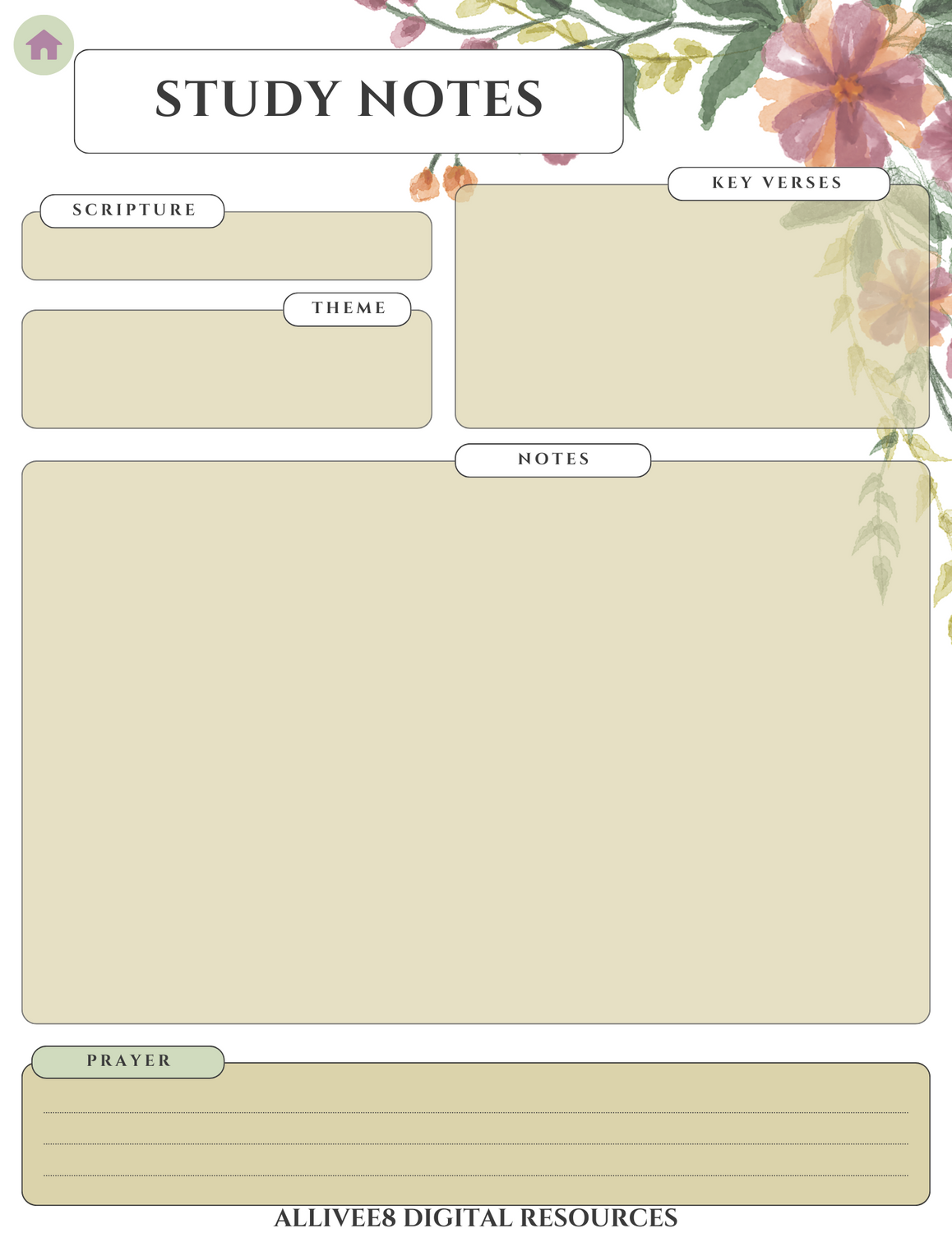 Undated Digital Bible Study Planner w/ Setup Guide